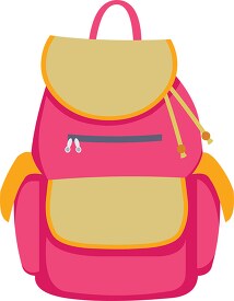 bag pack for girls back to school clipart