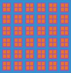 blue building windows pattern