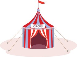circus tent with flag clipart