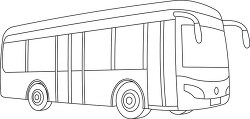 city bus clipart black outline side view clipart