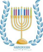 clipart decorative leaves hanukkah jewish holiday