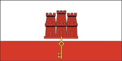 Gibraltar flag flat design clipart