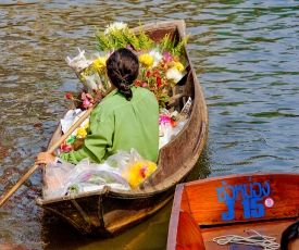 Selling Flowers from Boat