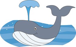 smiling whale simple cartoon style