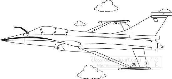 aircraft dassault rafale black outline