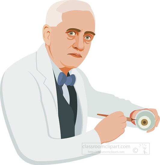 alexander flemming discovers penicillin clipart