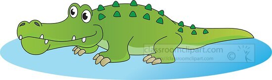 alligator animal character clipart