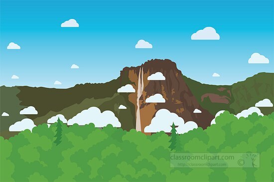 angel falls venezuela clipart