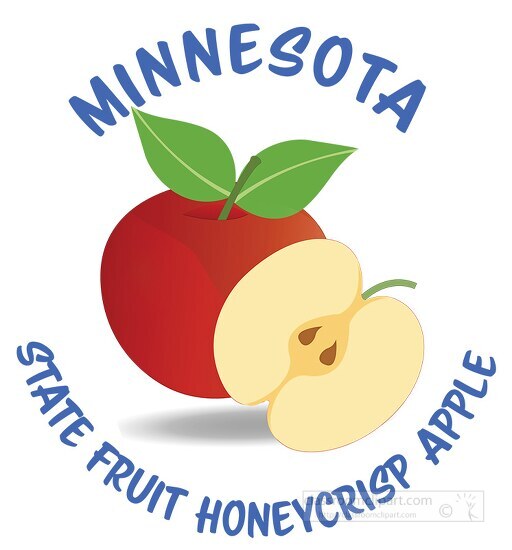 apple state fruit minnesota clipart