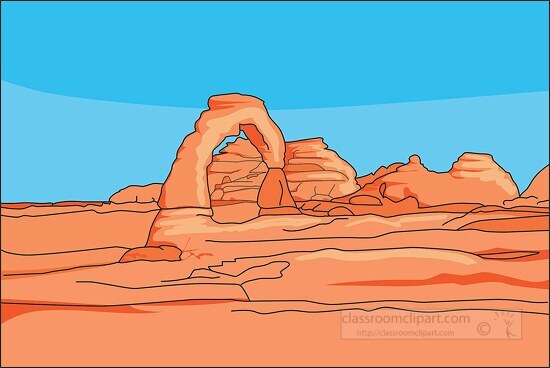 arches national park utah clipart