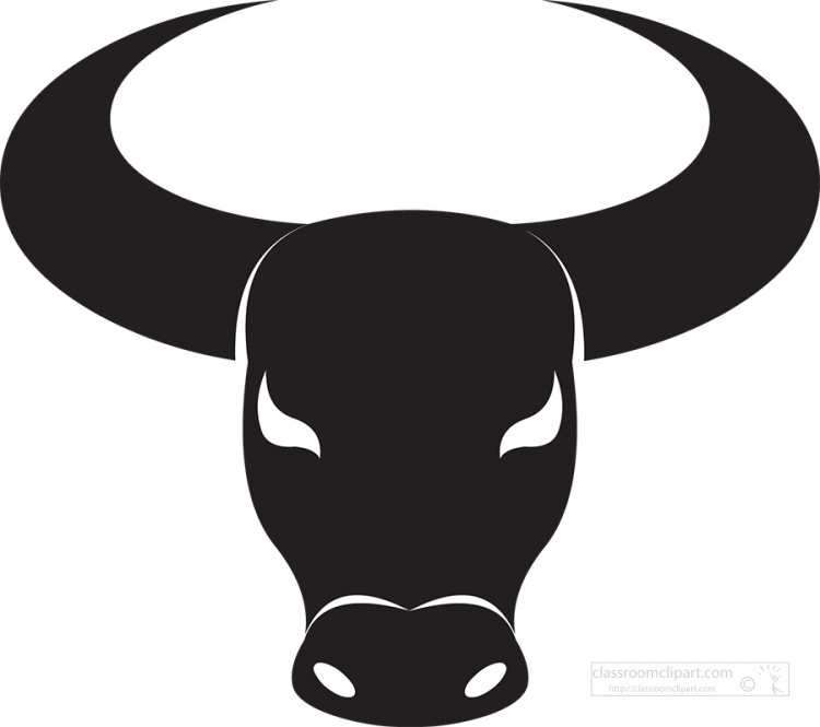 astrology sign taurus black white clipart