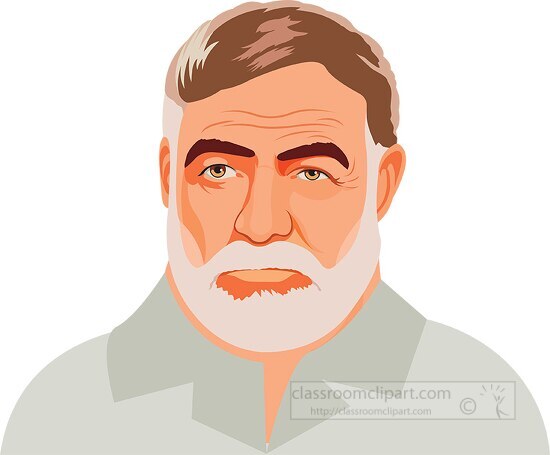 author ernest hemingway clipart