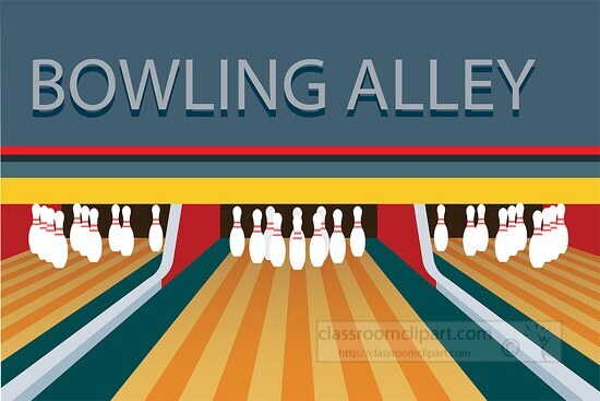 bowling alley clipart