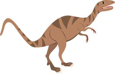 brown stipped large dinosaur vector clipart