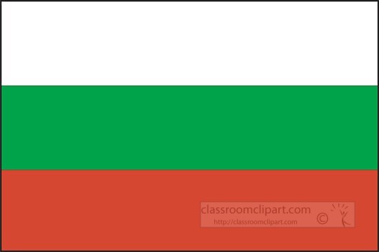 Bulgaria flag flat design clipart