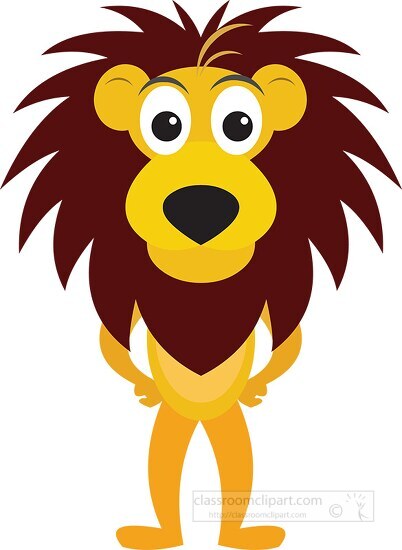 cartoon lion wild animal clipart