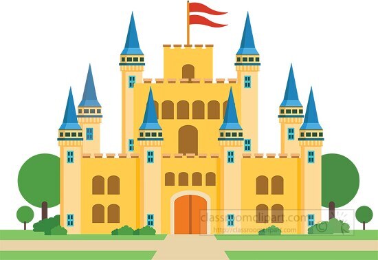 castle style fortress clipart