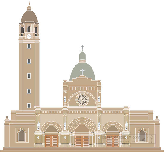 cathedral manila philippines clip art