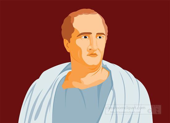 cicero ancient roman emperor clipart