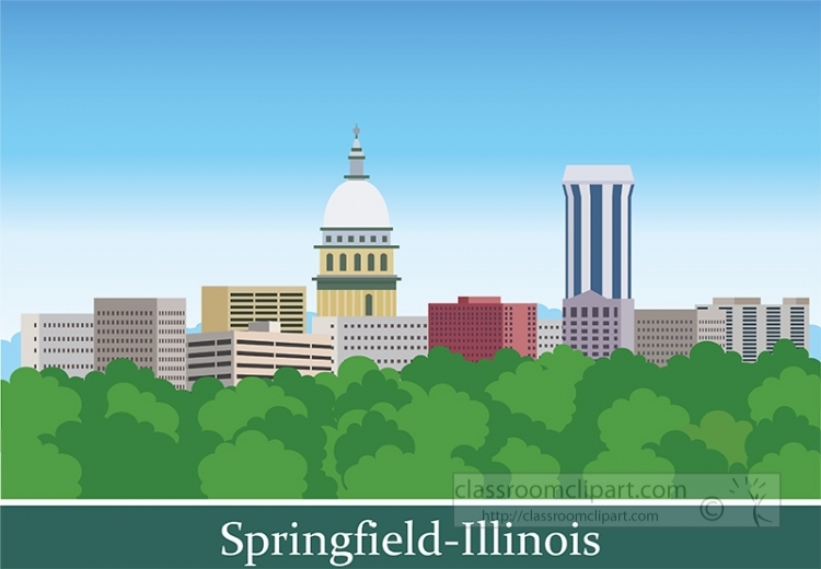 city buildings springfield illinois clipart