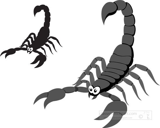 clipart arachnid scorpion with pedipalps