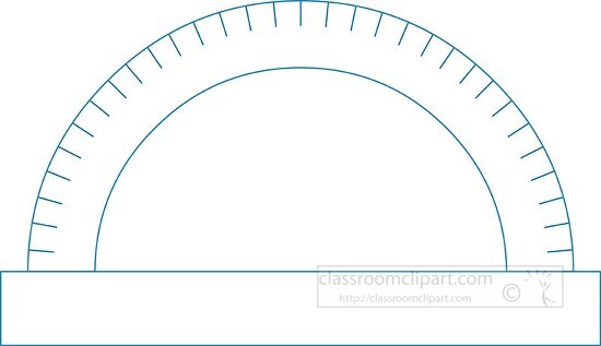 clipart of blue outline math tool compass