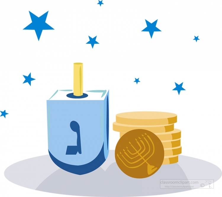 clipart of dreidel hanukkah holiday