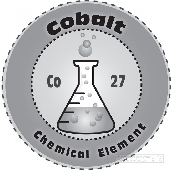 Cobalt chem element circle2 gray