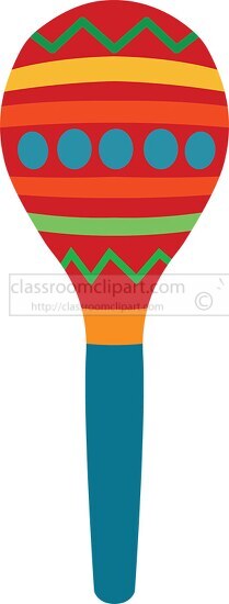 colorful maracas percussion instrument clipart