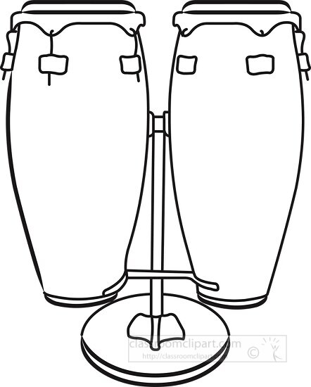 Congo Drums outline clipart