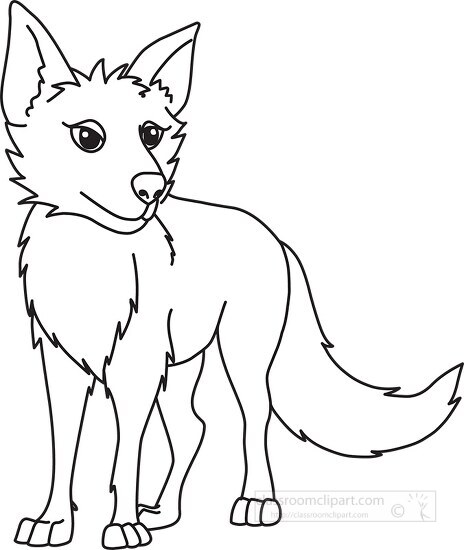 coyote black white outline 914