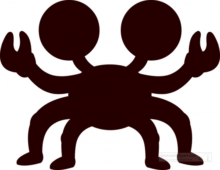 crab cartoon clipart silhouette