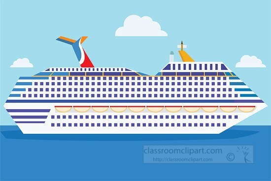 cruise ship side view clipart