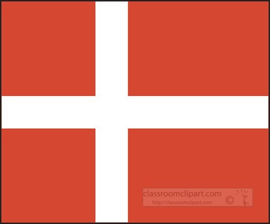 Denmark flag flat design clipart