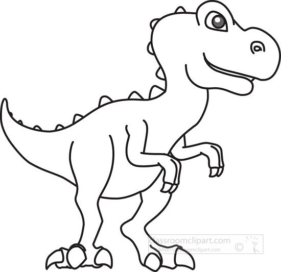 dinosaur black white outline