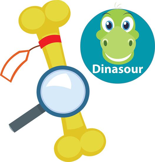 dinosaur femer bone examination prehistoric clipart