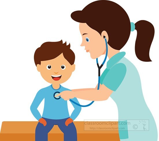 Doctor Examining a Young Boy