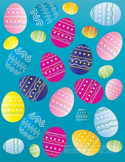 easter egg pattern clipart blue