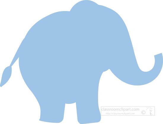 elephant baby blue silhouette