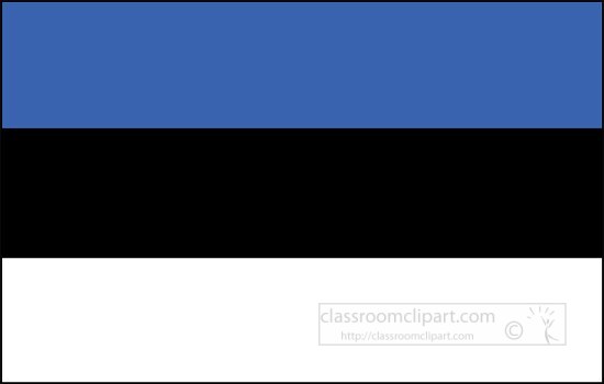 Estonia flag flat design clipart