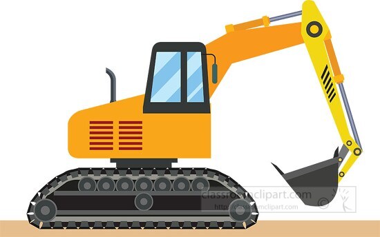 excavator construction and machinary clipart