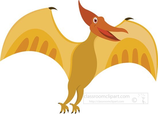 fltying withlong beak dinosaur clipart 2