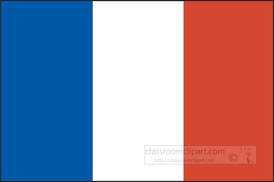 France flag flat design clipart