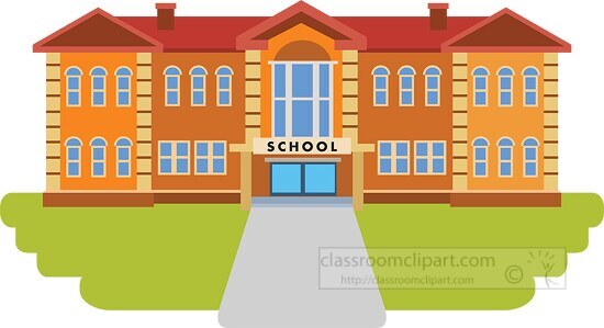 front of school building clipart