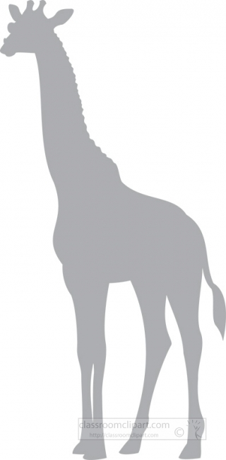giraffe silhouette gray color