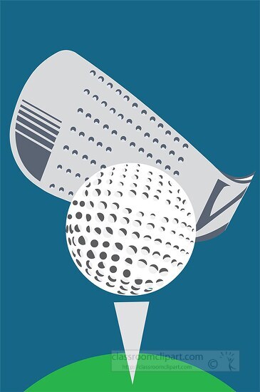 golf club ball tee clipart