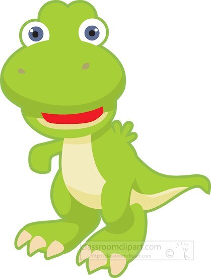 green dinosaur clipart