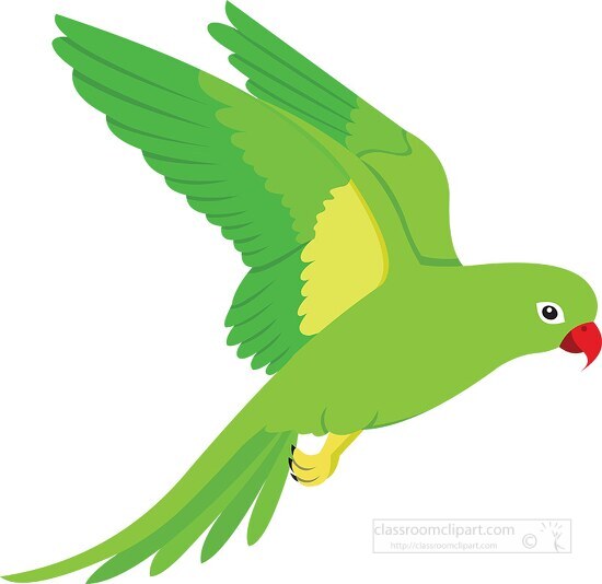 green parrot clipart