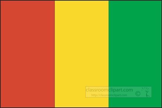 Guinea flag flat design clipart