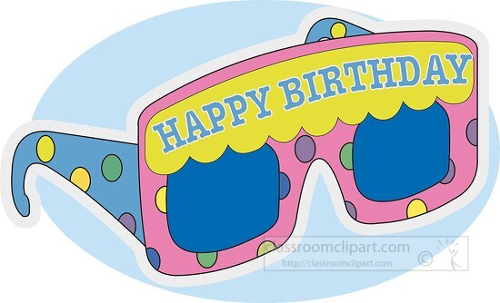 happy birthday party glasses